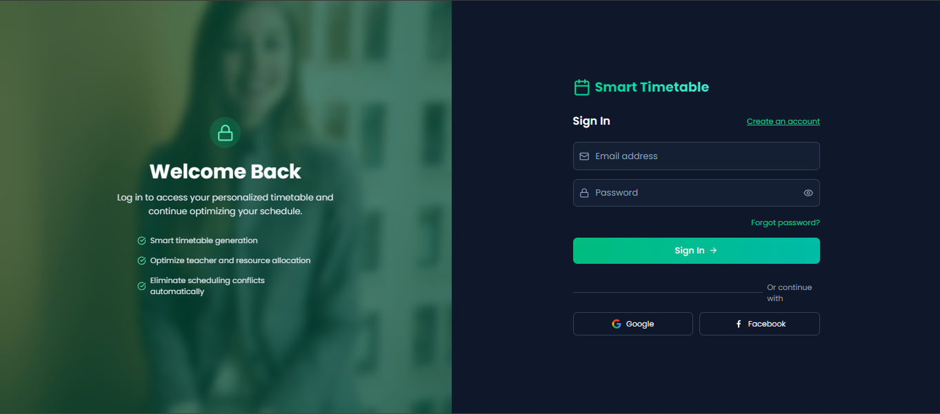 Smart-timetable-generator